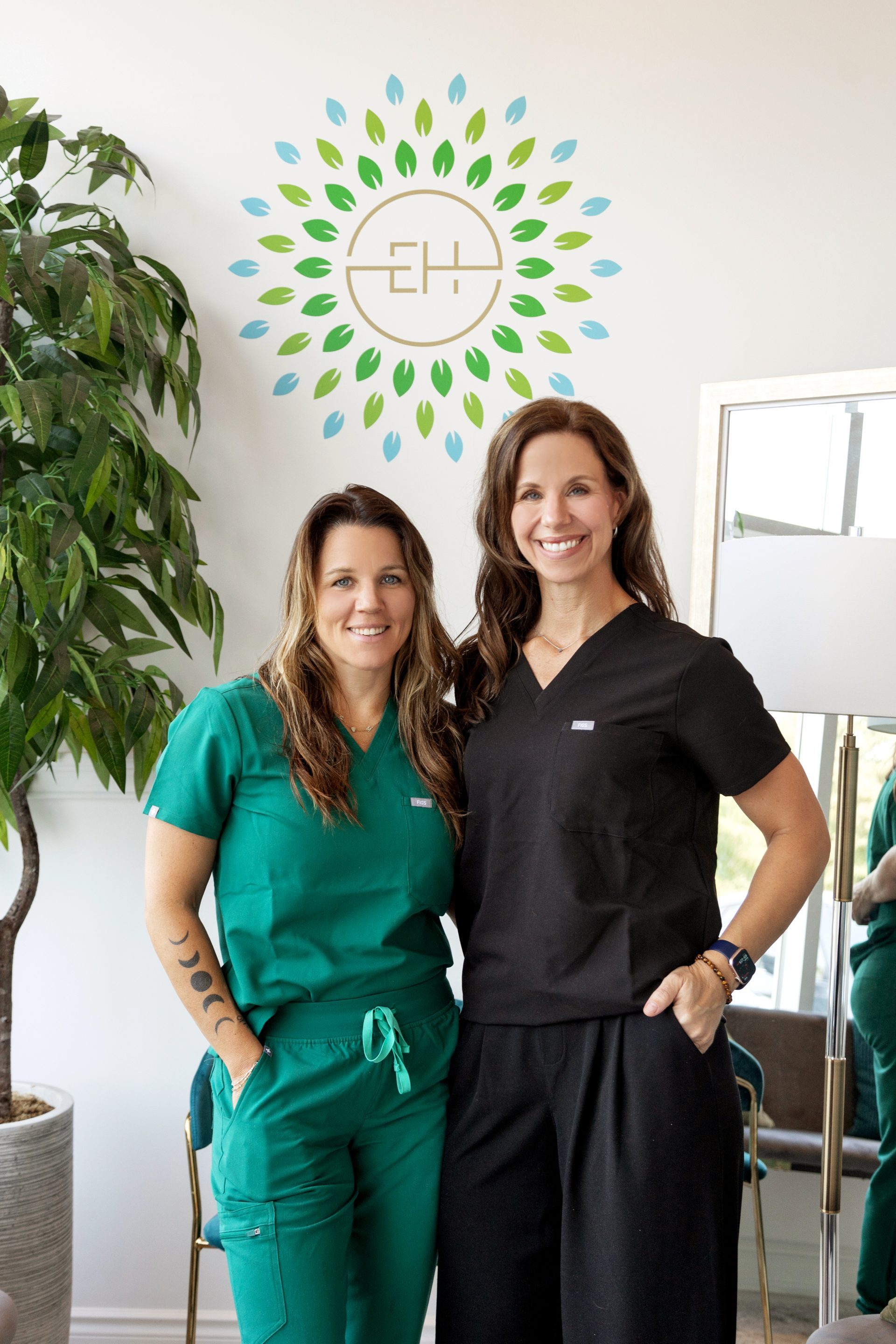 Crystal Tait, RMT and Dr. Becky Lancione, DC, founders of Essential Health Clinic in Vaughan